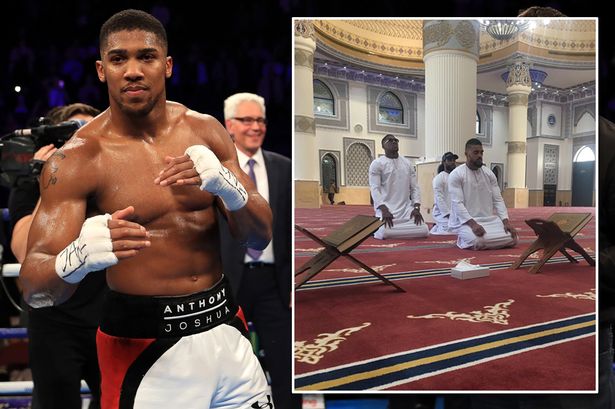 ANTHONY JOSHUA UNDERFIRE FOR PRAYING IN A MOSQUE